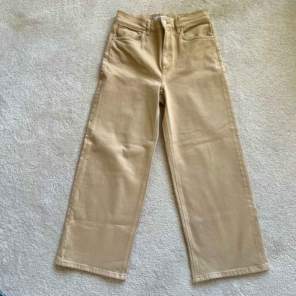 High waisted wide leg jeans
